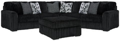 Homestyle Furniture - Ashley Furniture - Midnight-Madness 3-Piece Sectional and Oversized Ottoman - 3-Piece Sectional and Oversized Ottoman - 98103U7