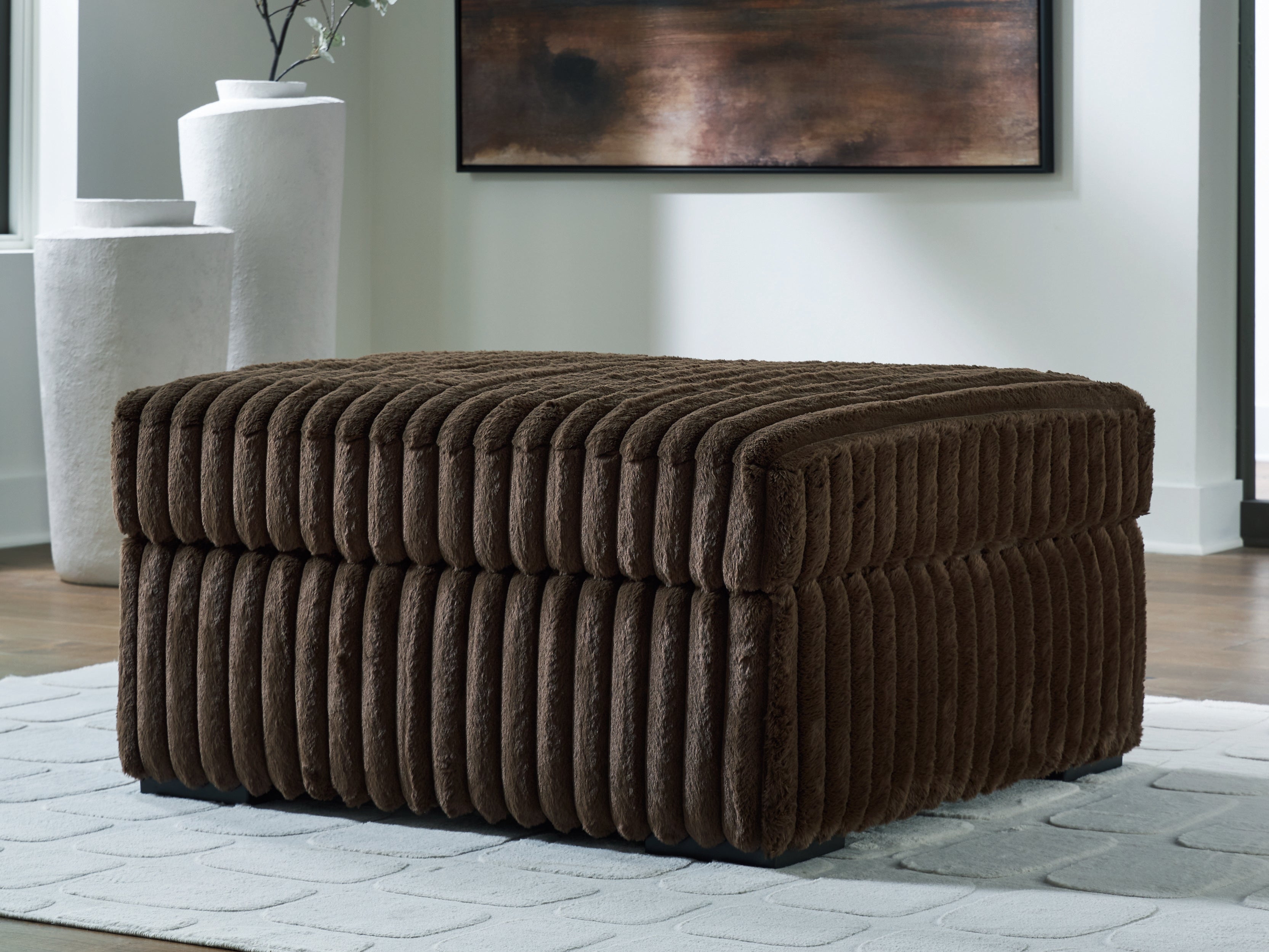 Homestyle Furniture - Ashley Furniture - Midnight-Madness Oversized Accent Ottoman - Oversized Accent Ottoman / Chocolate - 9810408