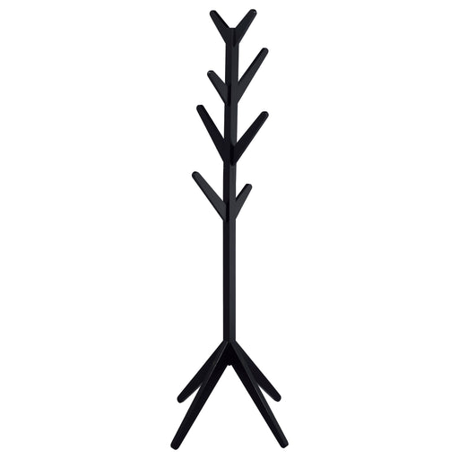 Homestyle Furniture - Coaster - Margaret Solid Wood Coat Rack Clothing Hanger Black - 983272