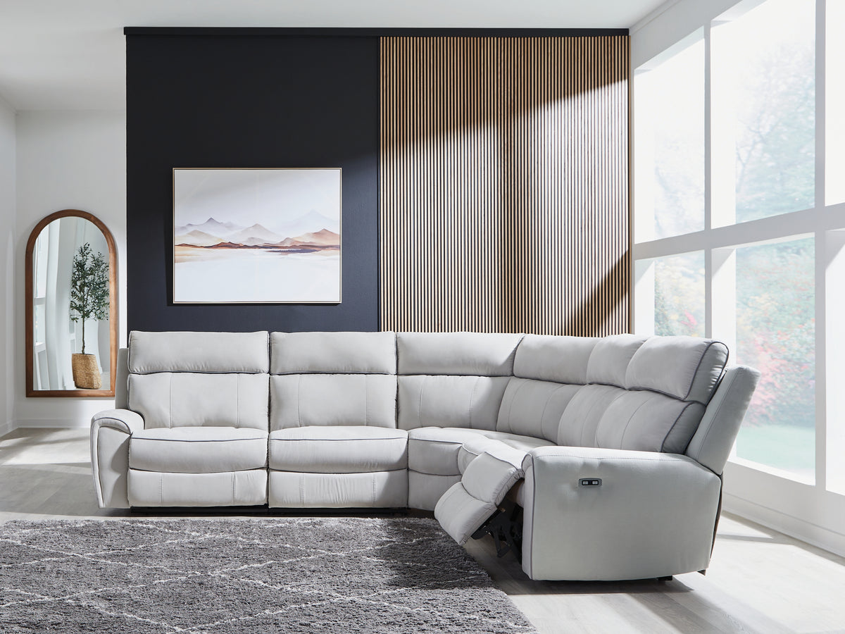 Homestyle Furniture - Ashley Furniture - Social Pointe 5-Piece Power Reclining Sectional - 5-Piece Power Reclining Sectional - PC98802S8