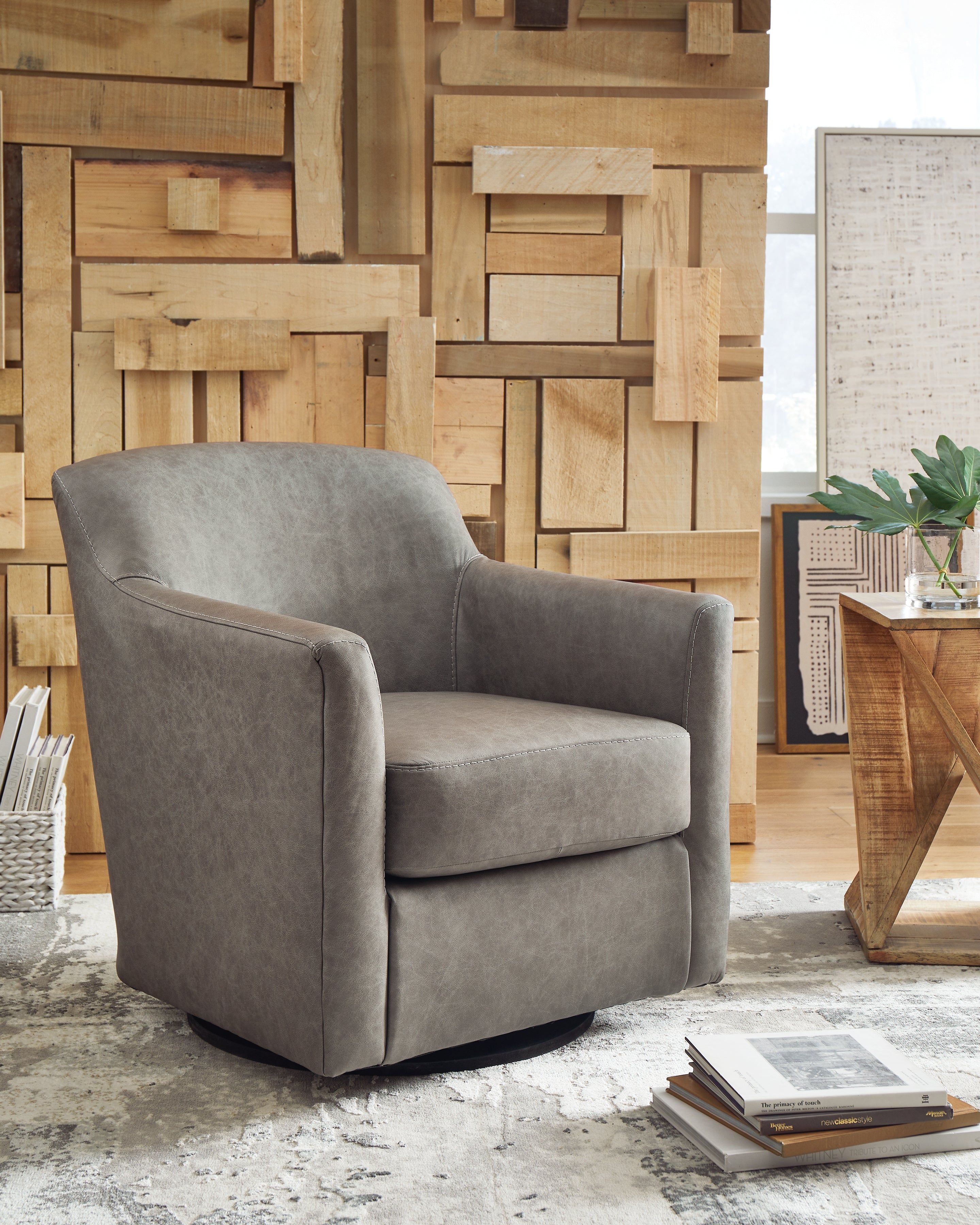 Homestyle Furniture - Ashley Furniture - Bradney Swivel Accent Chair - Swivel Accent Chair / Fossil - A3000324