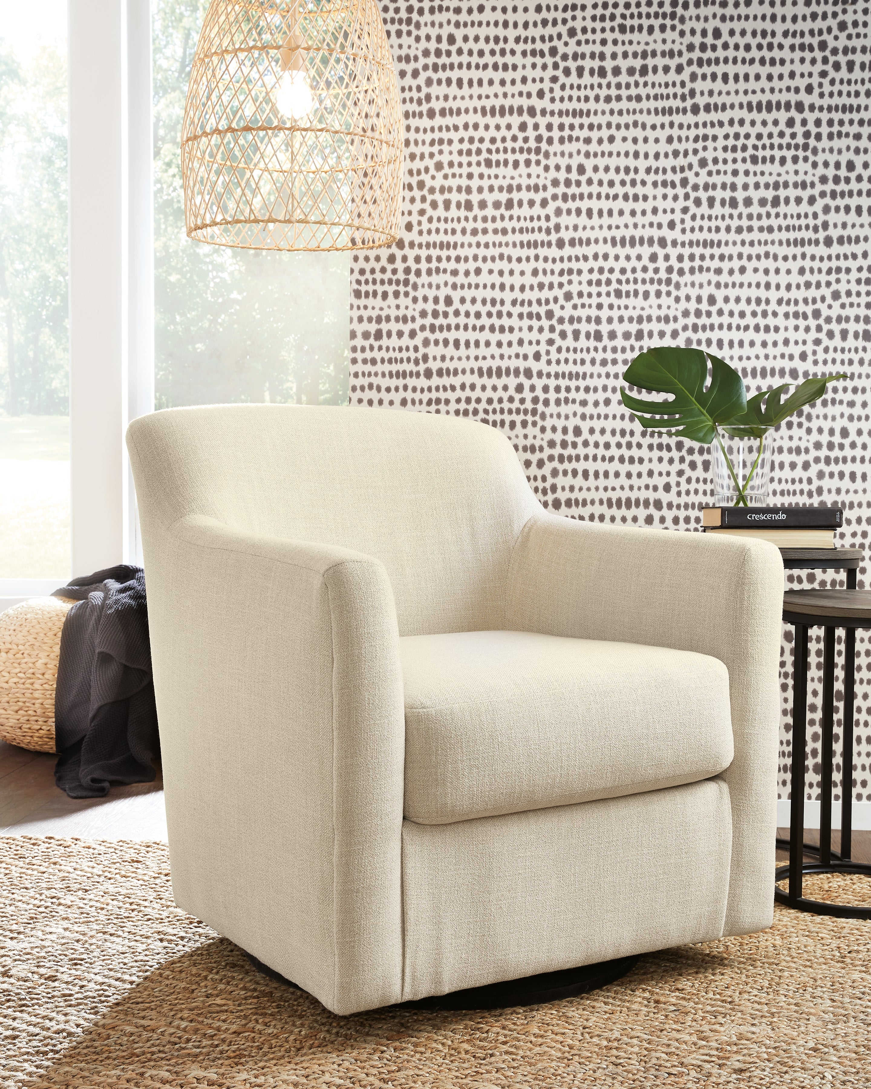 Homestyle Furniture - Ashley Furniture - Bradney Swivel Accent Chair - Swivel Accent Chair / Linen - A3000325