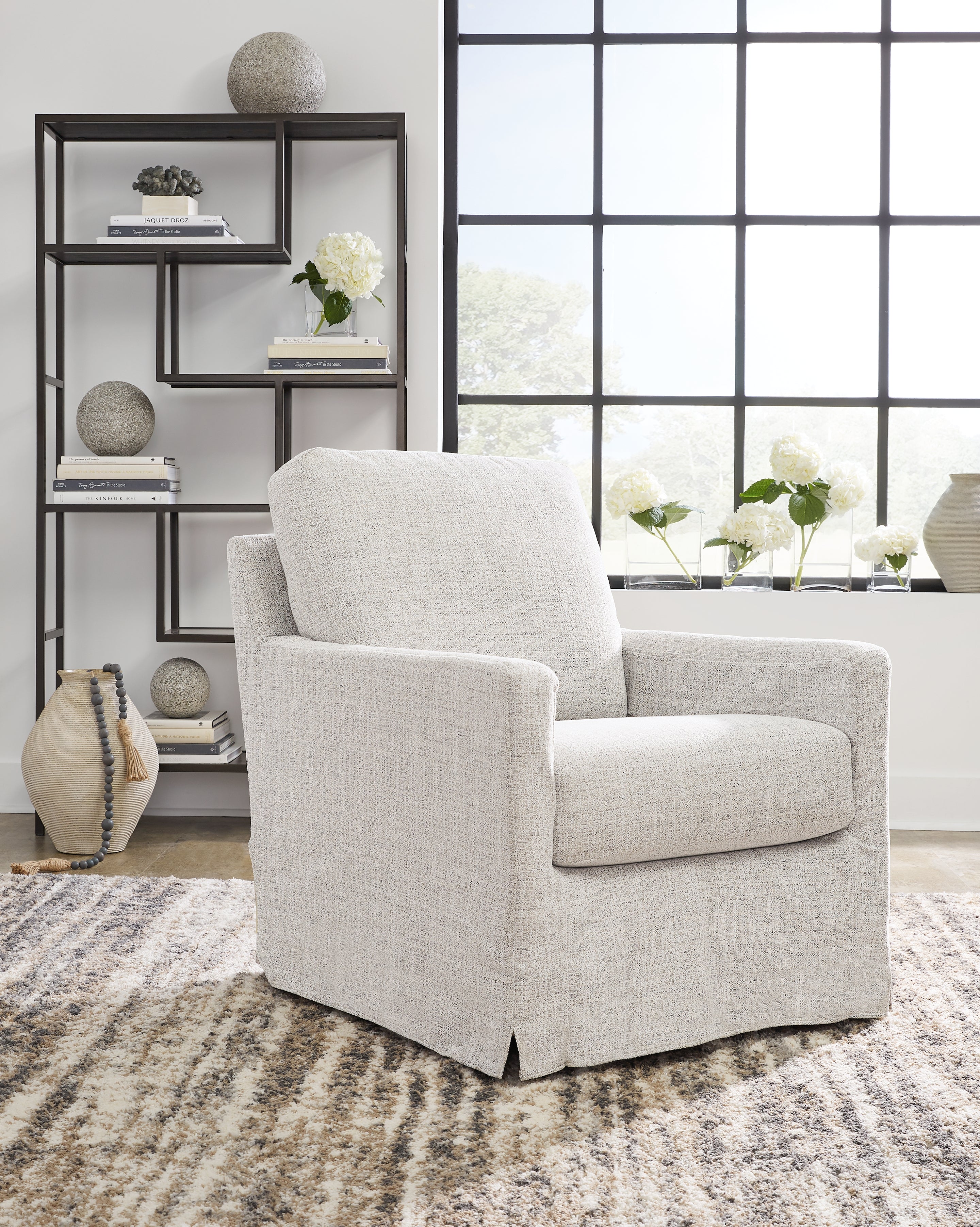 Homestyle Furniture - Ashley Furniture - Nenana Next-Gen Nuvella Swivel Glider Accent Chair - Swivel Glider Accent Chair / Stone - A3000644