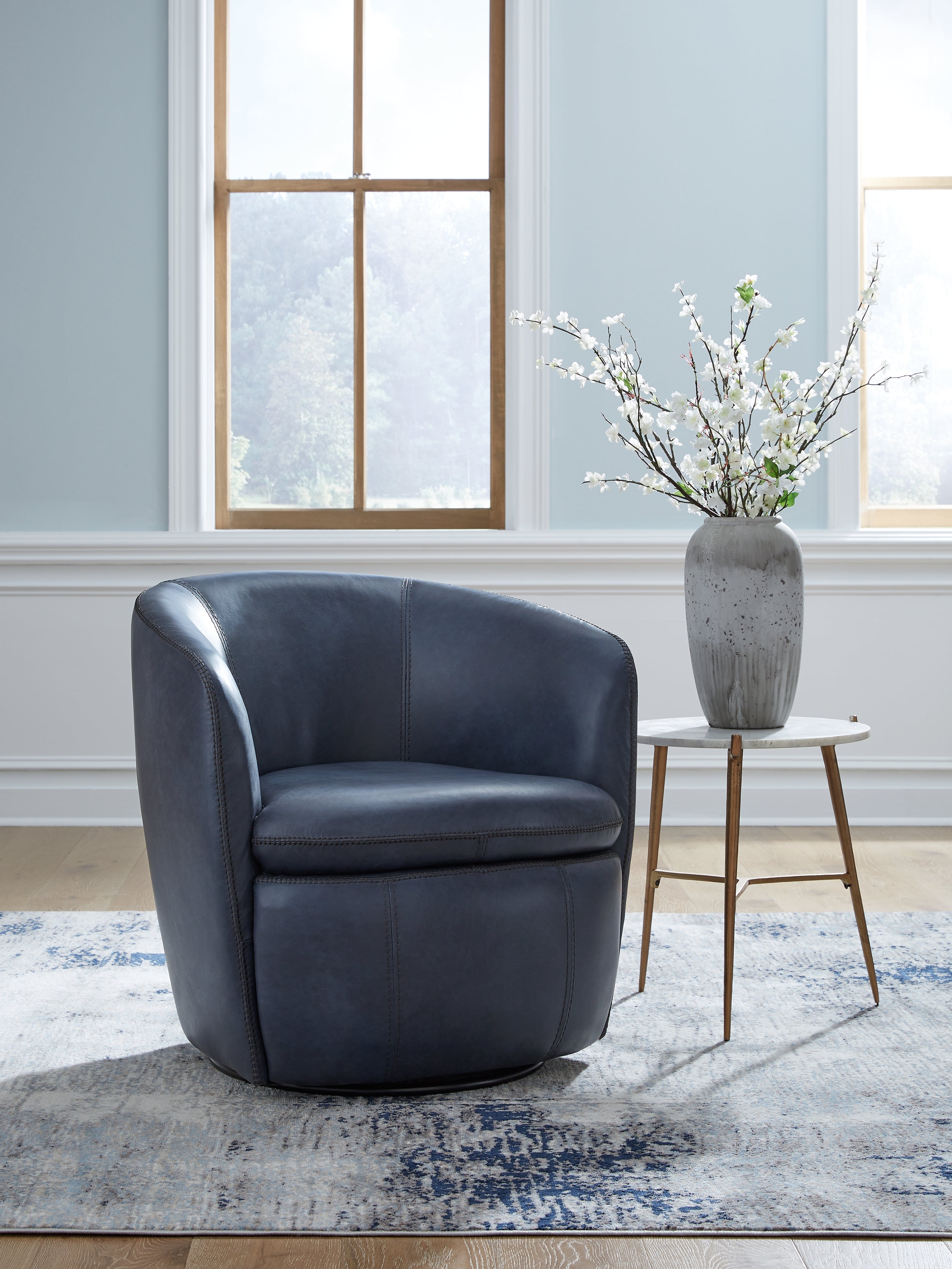 Homestyle Furniture - Ashley Furniture - Kierreys Swivel Accent Chair - Swivel Accent Chair / Ocean - A3000701