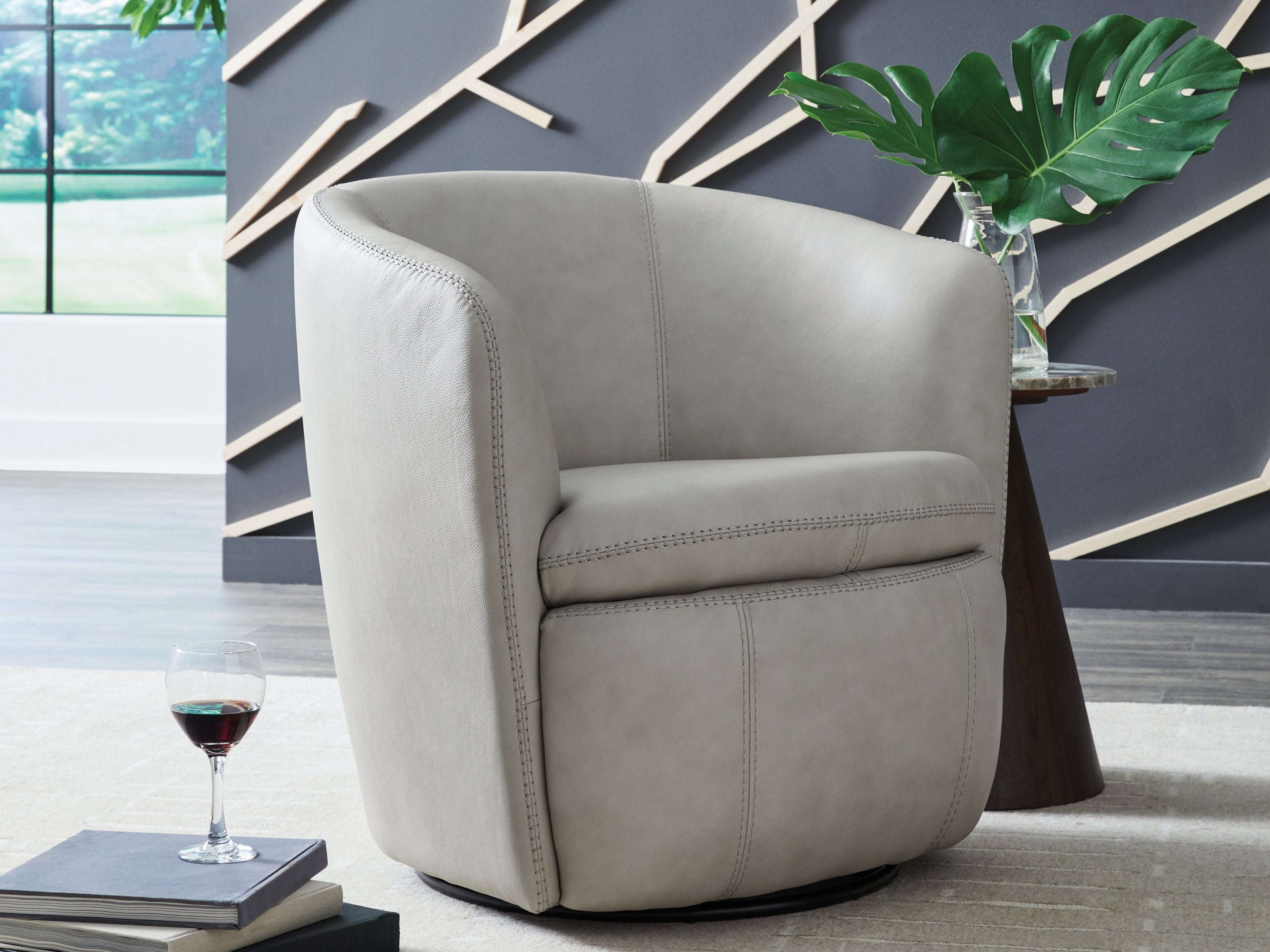 Homestyle Furniture - Ashley Furniture - Kierreys Swivel Accent Chair - Swivel Accent Chair / Bone - A3000703