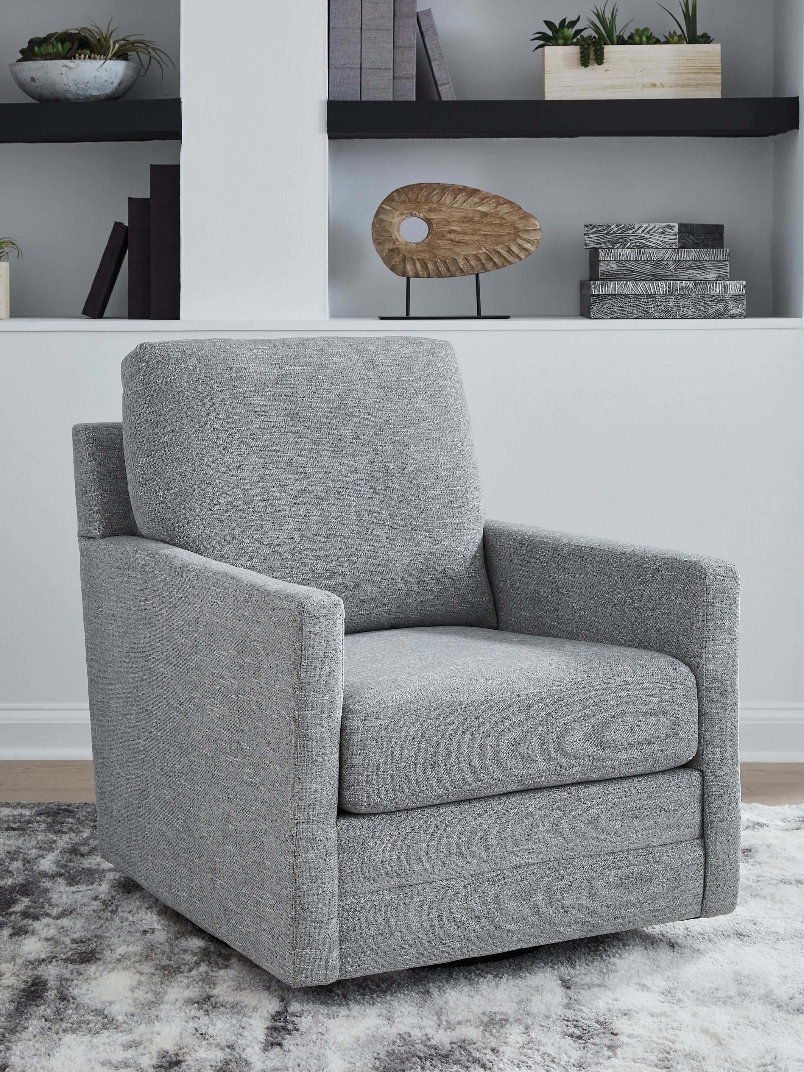 Homestyle Furniture - Ashley Furniture - Freybourne Next-Gen Nuvella Swivel Accent Chair - Swivel Accent Chair / Pewter - A3000737