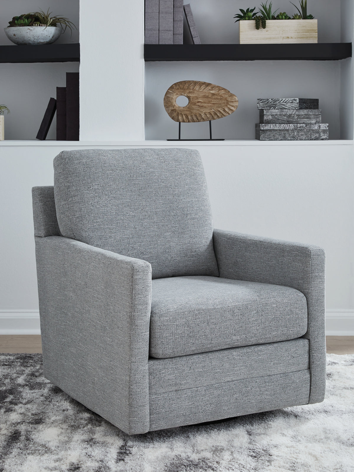 Homestyle Furniture - Ashley Furniture - Freybourne Next-Gen Nuvella Swivel Accent Chair - Swivel Accent Chair / Pewter - A3000737
