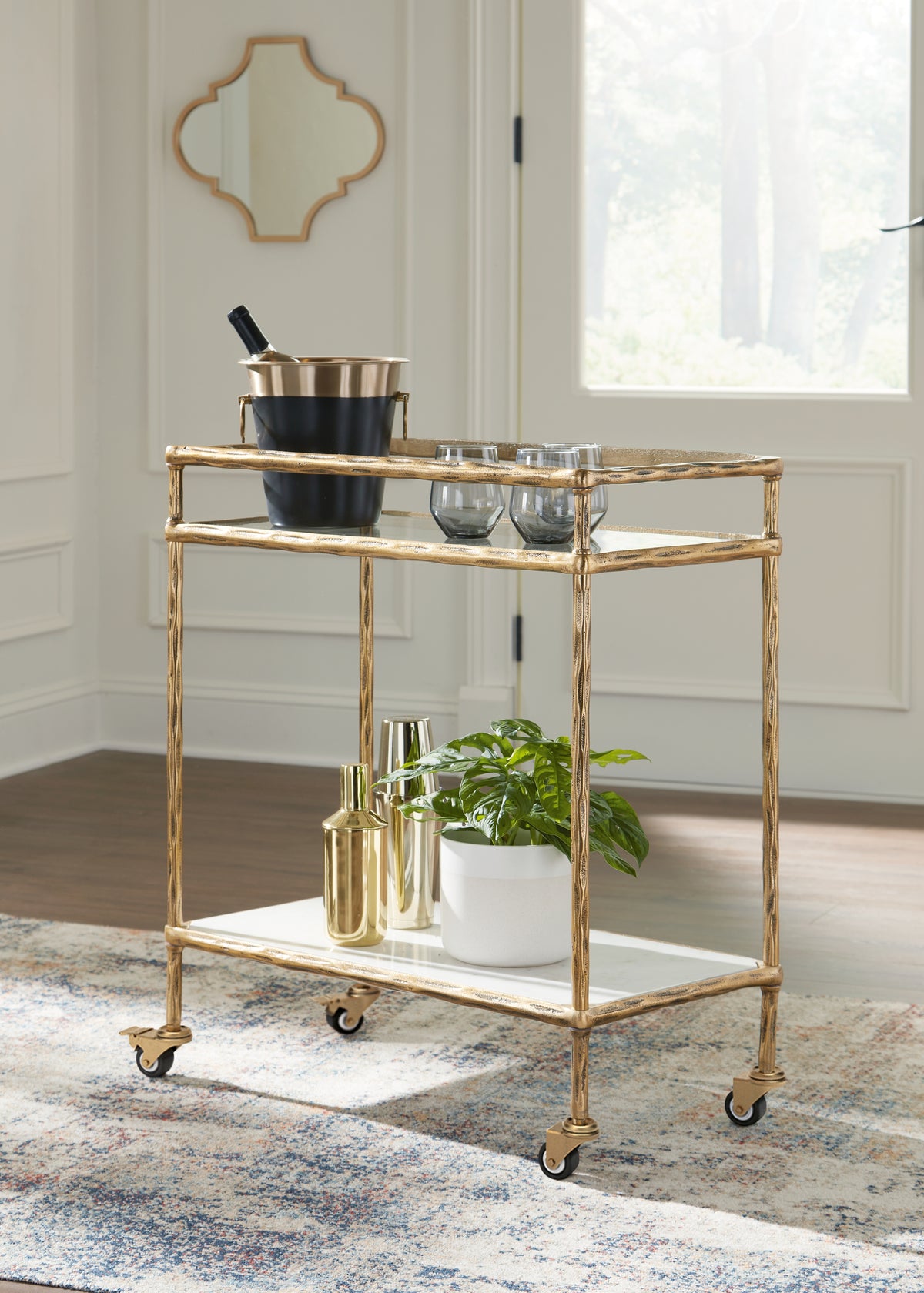 Homestyle Furniture - Ashley Furniture - Plattfield Bar Cart - Bar Cart - A4000625