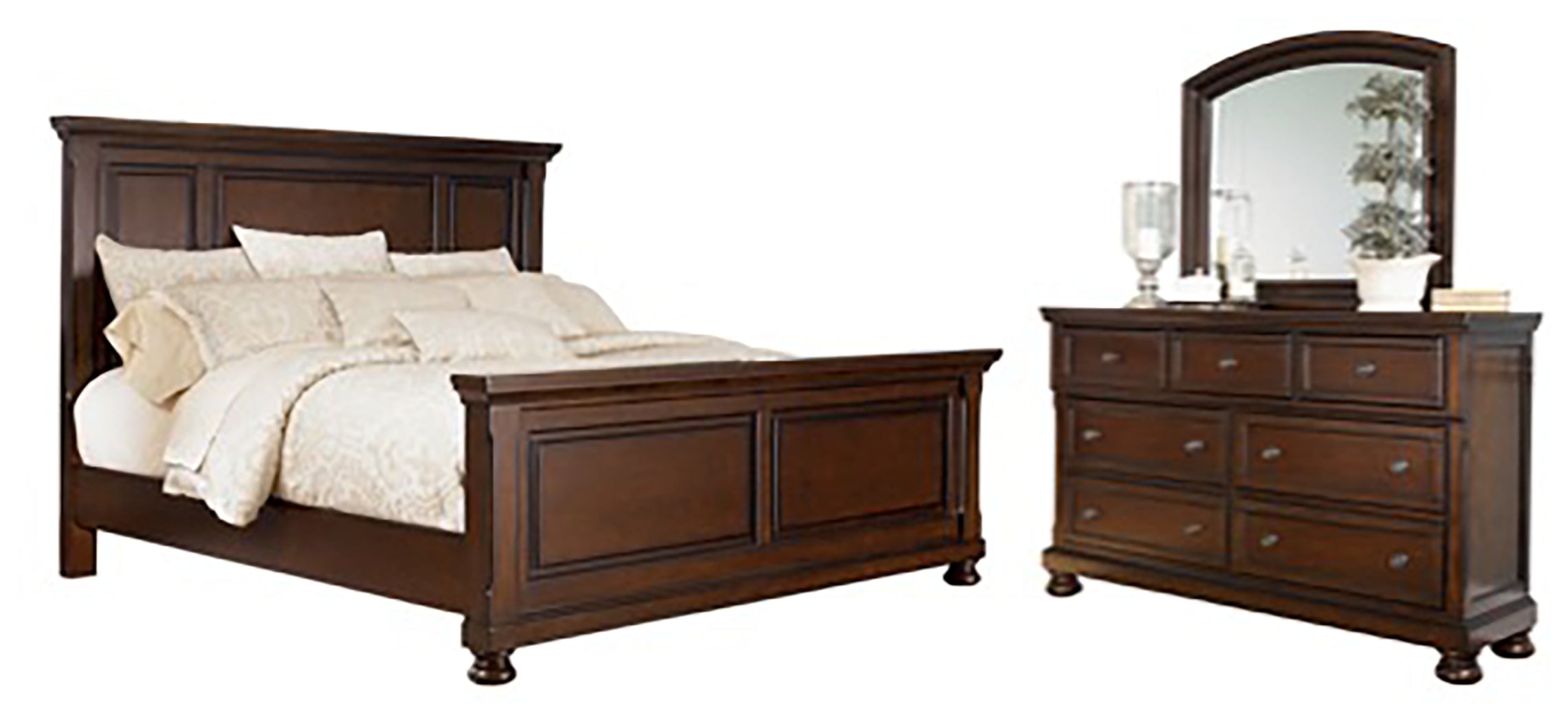 Homestyle Furniture - Ashley Furniture - Porter Queen Panel Bed, Dresser and Mirror - Queen Panel Bed, Dresser and Mirror - B697B3