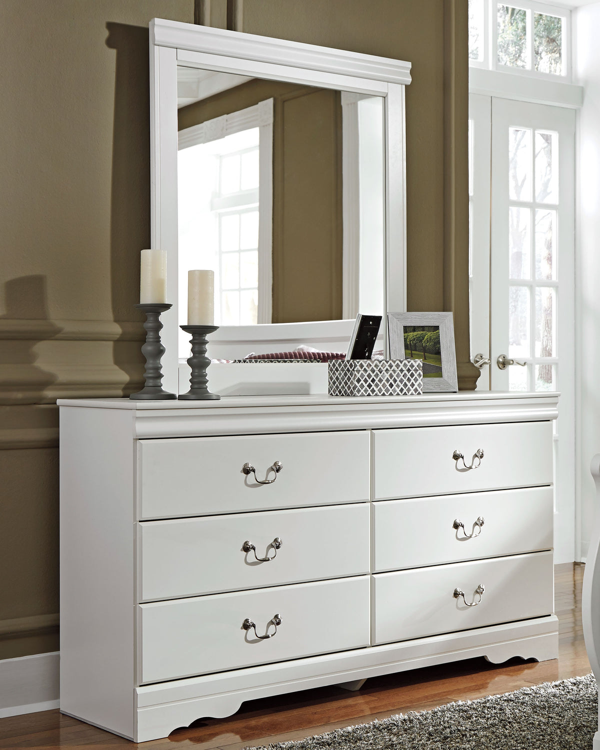 Homestyle Furniture - Ashley Furniture - Anarasia Dresser and Mirror - Dresser and Mirror - B129B3