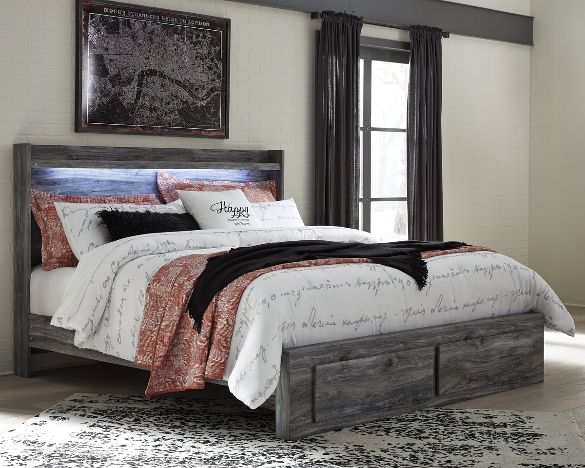 Homestyle Furniture - Ashley Furniture - Baystorm King Panel Bed with 2 Storage Drawers - King Panel Bed with 2 Storage Drawers - B221B12