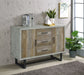 Abelardo 3-drawer Accent Cabinet Weathered Oak and Cement image