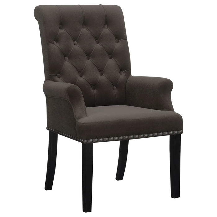 Alana Upholstered Tufted Arm Chair with Nailhead Trim  Homestyle Furniture (ARk)