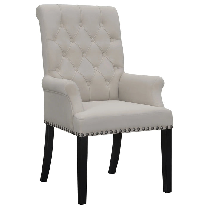 Alana Upholstered Tufted Arm Chair with Nailhead Trim  Homestyle Furniture (ARk)