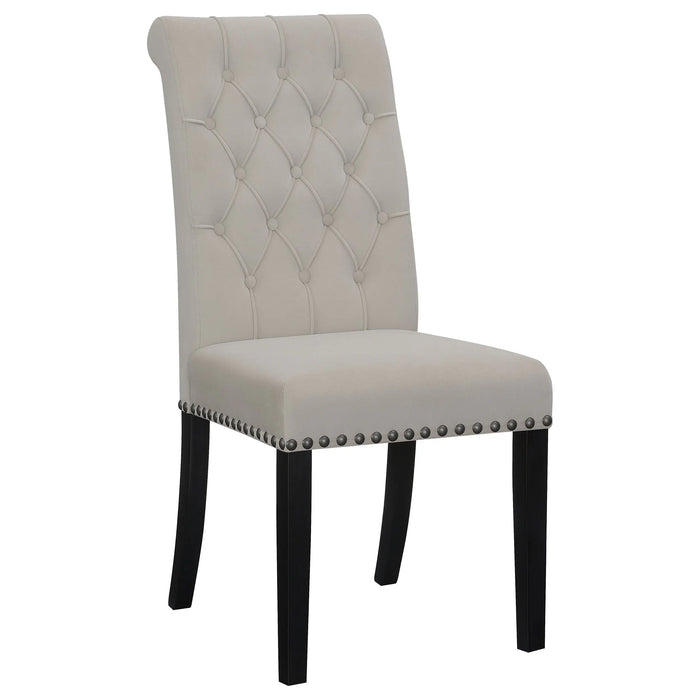 Alana Upholstered Tufted Side Chairs with Nailhead Trim (Set of 2)  Homestyle Furniture (ARk)