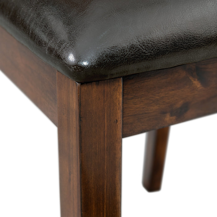 Alex Counter Side Chair W/Brown PU Espresso (2 Per Pack)