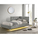Amberley Twin UPH Corner Bed with LED and USB in Grey – SKU B-480-3-TCB | HomeStyle Furniture