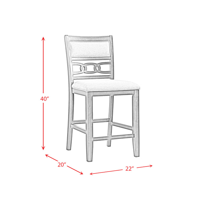 Amherst Counter Height 5PC Dining Set-Table and Four Side Chairs in Walnut