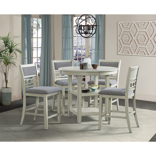 Amherst Counter Side Chair W/Fabric Cushion White Finish (2 Per Pack) – SKU DAH750CSC | HomeStyle Furniture