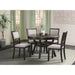 Amherst Standard Height 5PC Dining Set-Table and Four Side Chairs in Walnut – SKU DAH5005PC | HomeStyle Furniture