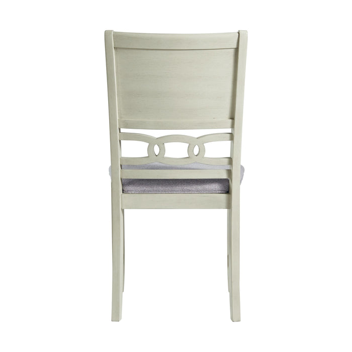 Amherst Dining Side Chair W/Fabric Cushion Side Stretcher White Finish (2 Per Pack)