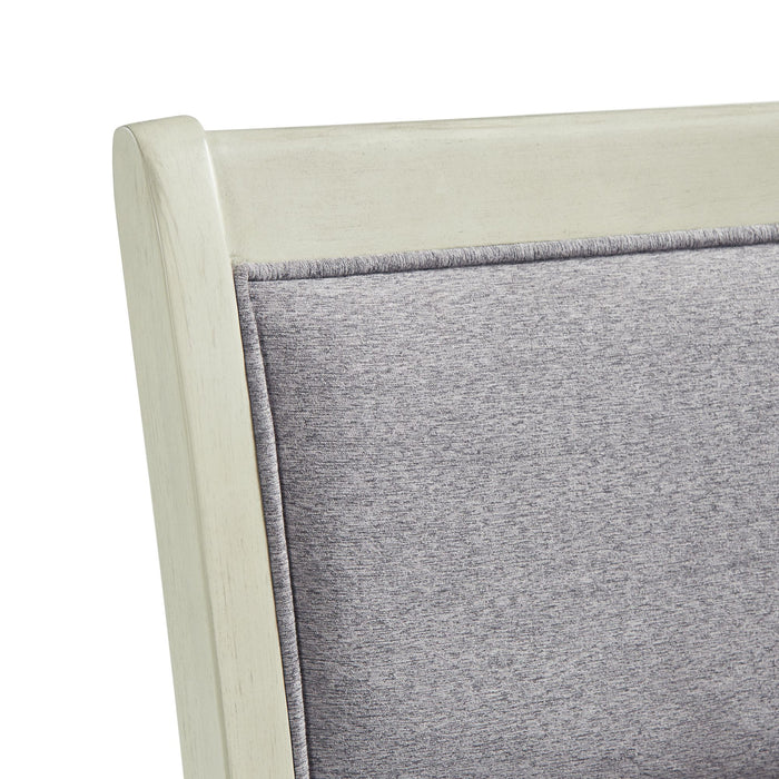 Amherst Dining Side Chair W/Fabric Cushion Side Stretcher White Finish (2 Per Pack)