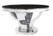 Anchorage Round Dining Table Chrome and Black  Homestyle Furniture (ARk)