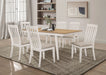 Anwar Rectangular Dining Table Set Natural Acacia and Off White  Homestyle Furniture (ARk)