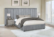 Arles Upholstered Bedroom Set Grey with Side Panels  Homestyle Furniture (ARk)