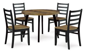 Blondon Dining Table and 4 Chairs (Set of 5) IN STOCK READY