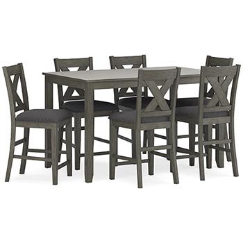 Caitbrook Counter Height Dining Table and Bar Stools (Set of 7) READY IN STOCK