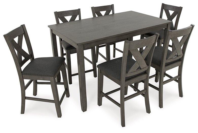 Caitbrook Counter Height Dining Table and Bar Stools (Set of 7) READY IN STOCK - Dining chairs 