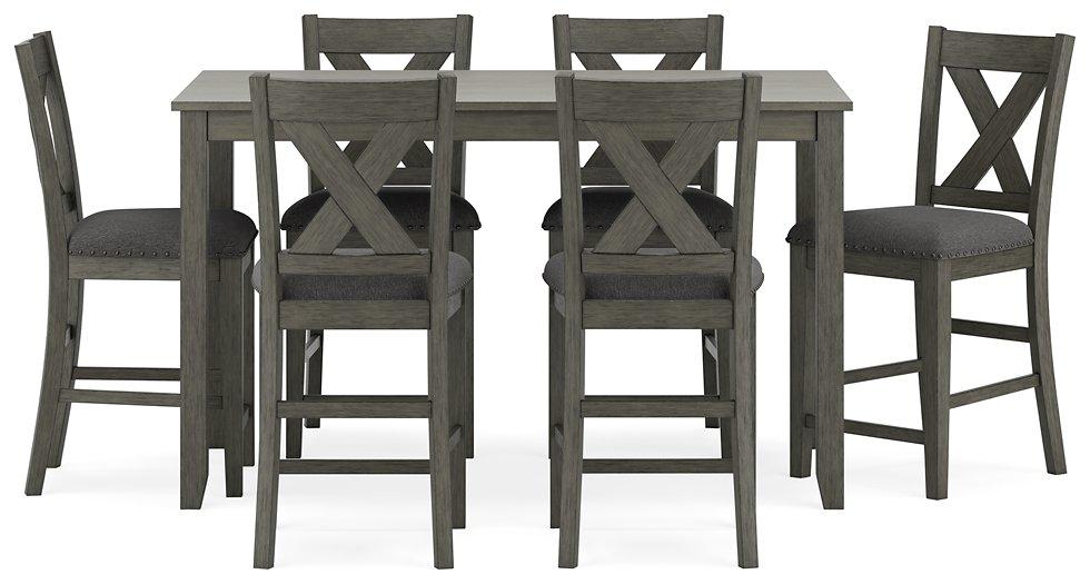 Caitbrook Counter Height Dining Table and Bar Stools (Set of 7) READY IN STOCK - Dining chairs 