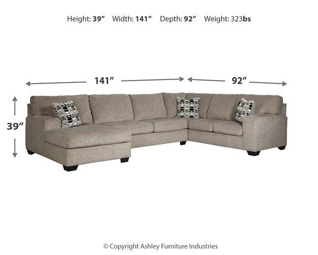 Ballinasloe 3-Piece Sectional with Chaise READY IN STOCK