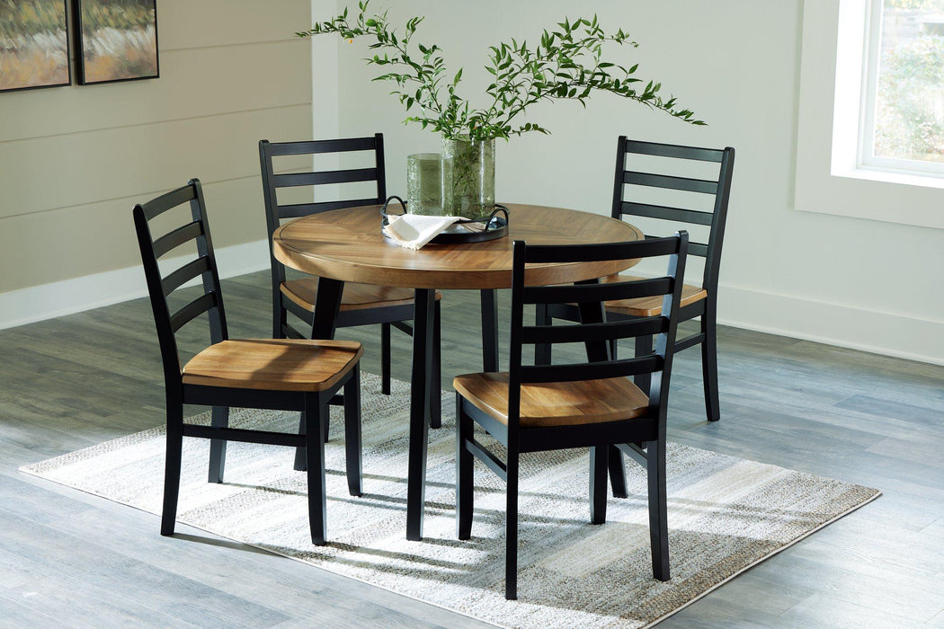 Blondon Dining Table and 4 Chairs (Set of 5) IN STOCK READY