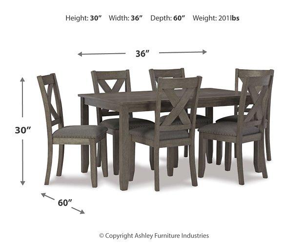 Caitbrook Dining Table and Chairs (Set of 7) READY IN STOCK