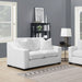 Ashlyn Upholstered Sloped Arms Loveseat White image