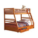 Ashton Twin Over Full 2-drawer Bunk Bed Honey  Homestyle Furniture (ARk)