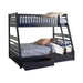 Ashton Twin Over Full 2-drawer Bunk Bed Navy Blue  Homestyle Furniture (ARk)