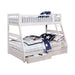 Ashton Twin Over Full 2-drawer Bunk Bed White  Homestyle Furniture (ARk)