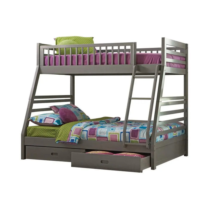 Ashton Twin Over Full Bunk 2-drawer Bed Grey  Homestyle Furniture (ARk)