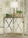 Astilbe 2-door Accent Cabinet Mirror and Champagne image