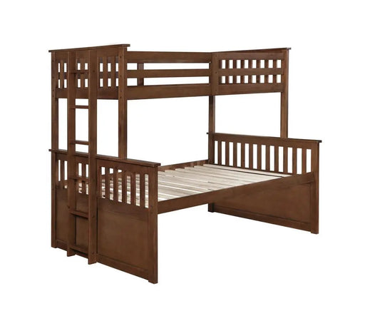 Atkin Twin Extra Long over Queen 3-drawer Bunk Bed Weathered Walnut  Homestyle Furniture (ARk)