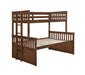 Atkin Twin Extra Long over Queen 3-drawer Bunk Bed Weathered Walnut  Homestyle Furniture (ARk)