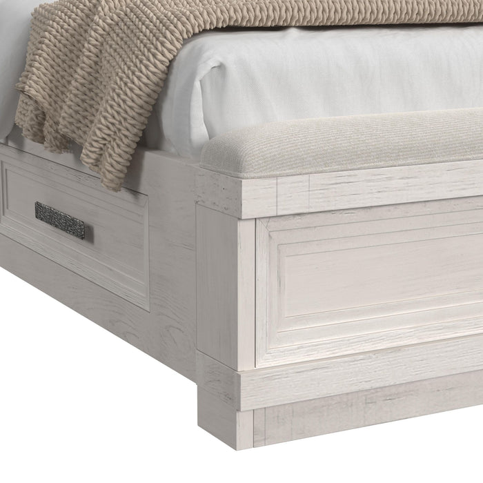 Avalanche King Storage Bed in Antique White