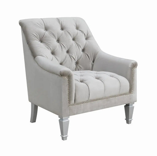 Avonlea Sloped Arm Tufted Chair Grey  Homestyle Furniture (ARk)