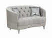 Avonlea Sloped Arm Tufted Loveseat Grey  Homestyle Furniture (ARk)