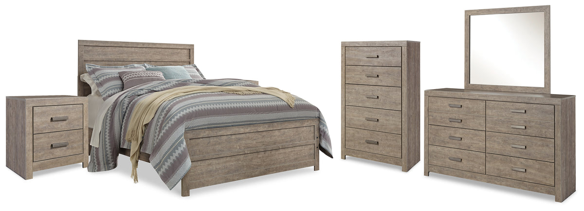 Homestyle Furniture - Ashley Furniture - Culverbach Queen Panel Bed, Dresser, Mirror, Chest and 2 Nightstands - Queen Panel Bed, Dresser, Mirror, Chest and 2 Nightstands - B070B20