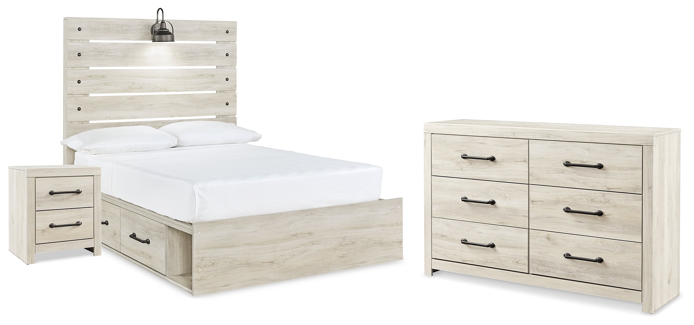 Homestyle Furniture - Ashley Furniture - Cambeck Full Panel Bed with Storage, Dresser and Nightstand - Full Panel Bed with Storage, Dresser and Nightstand - B192B113