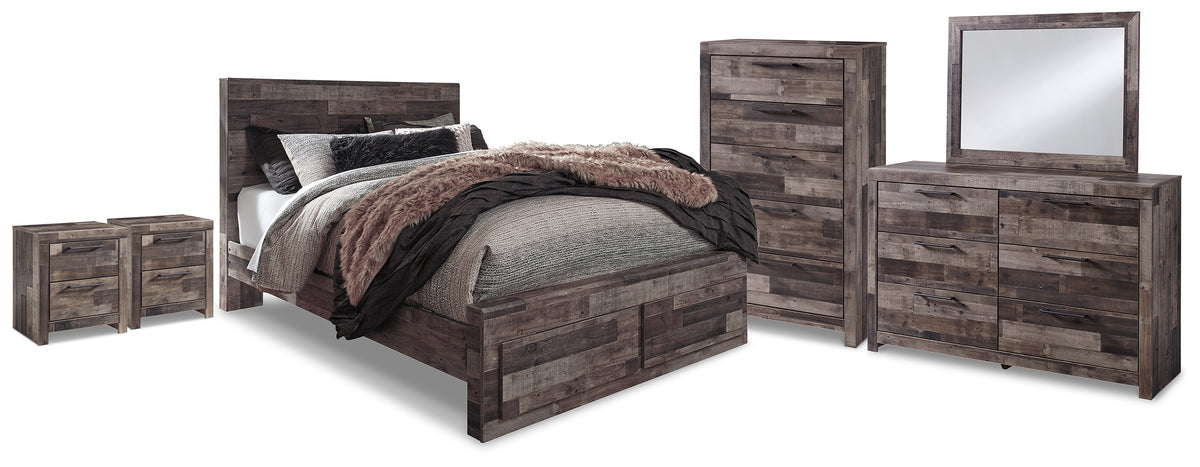Homestyle Furniture - Ashley Furniture - Derekson Queen Storage Bed, Dresser, Mirror, Chest and 2 Nightstands - Queen Storage Bed, Dresser, Mirror, Chest and 2 Nightstands - B200B72